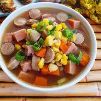 

Menu Anak " SUP PELANGI SOSIS AYAM HOMEMADE SAYURAN " (2-3x MAKAN PORSI BESAR)