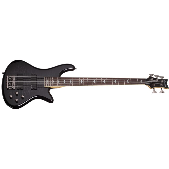 Schecter Stiletto Extreme-5 Bass Guitar, Black Cherry