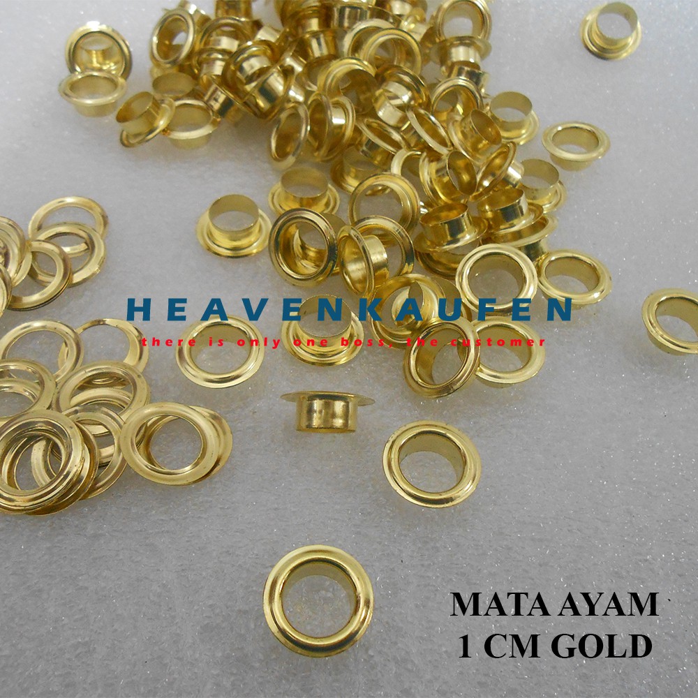 Mata Ayam Gold / Emas Diameter Lubang 1 cm