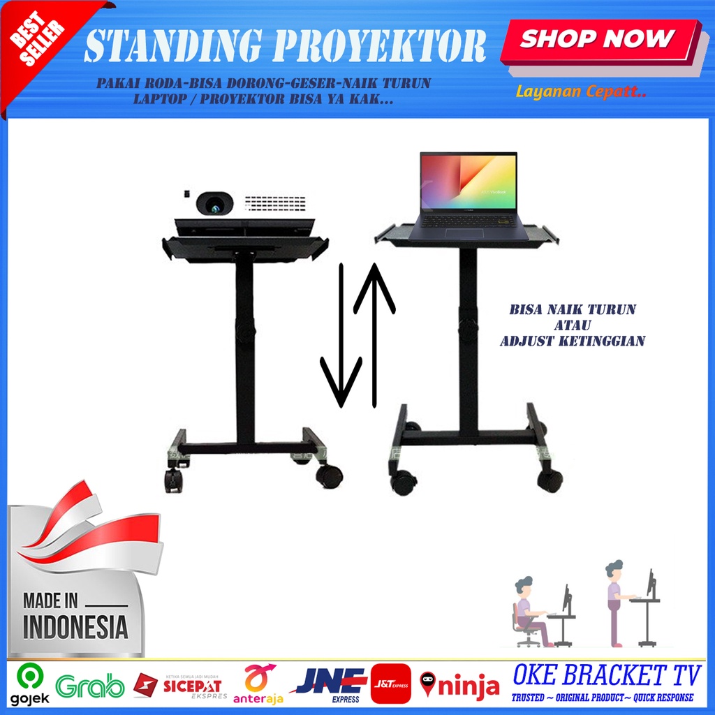 Bracket Stand Projector Braket proyector Standing Proyektor/laptop