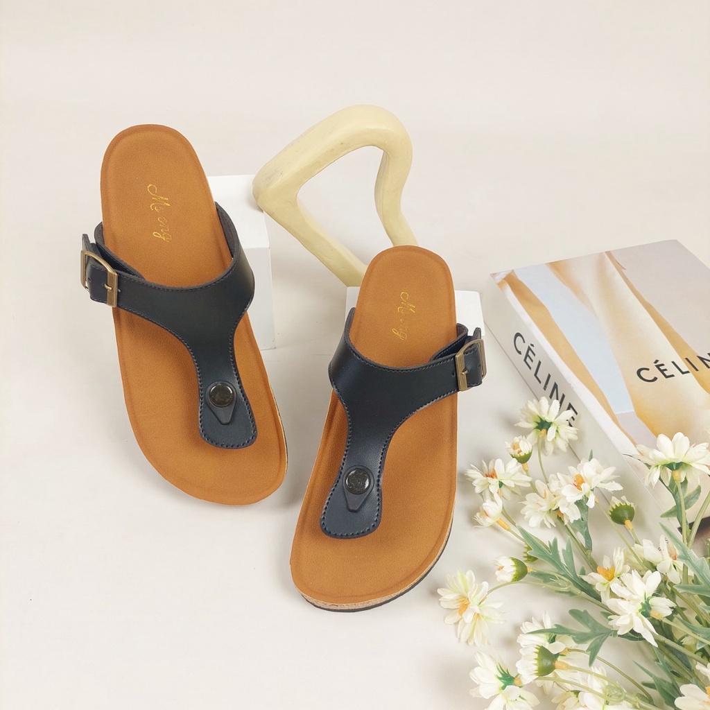 DS Ms MSP 01 Sandal Jepit Wanita Sandal Gesper Cewek Flat Teplek Japit Perempuan Import