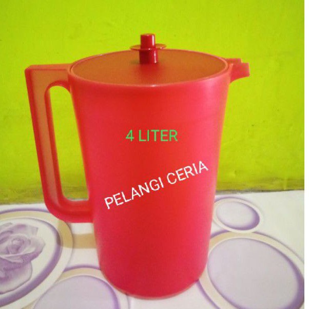 Teko pitcher jumbo 4 liter tupperware merah