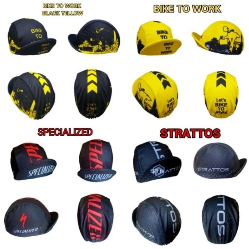 Cycling Cap Topi Sepeda Agi - Bike To Work B2W Specialized Polygon Strattos
