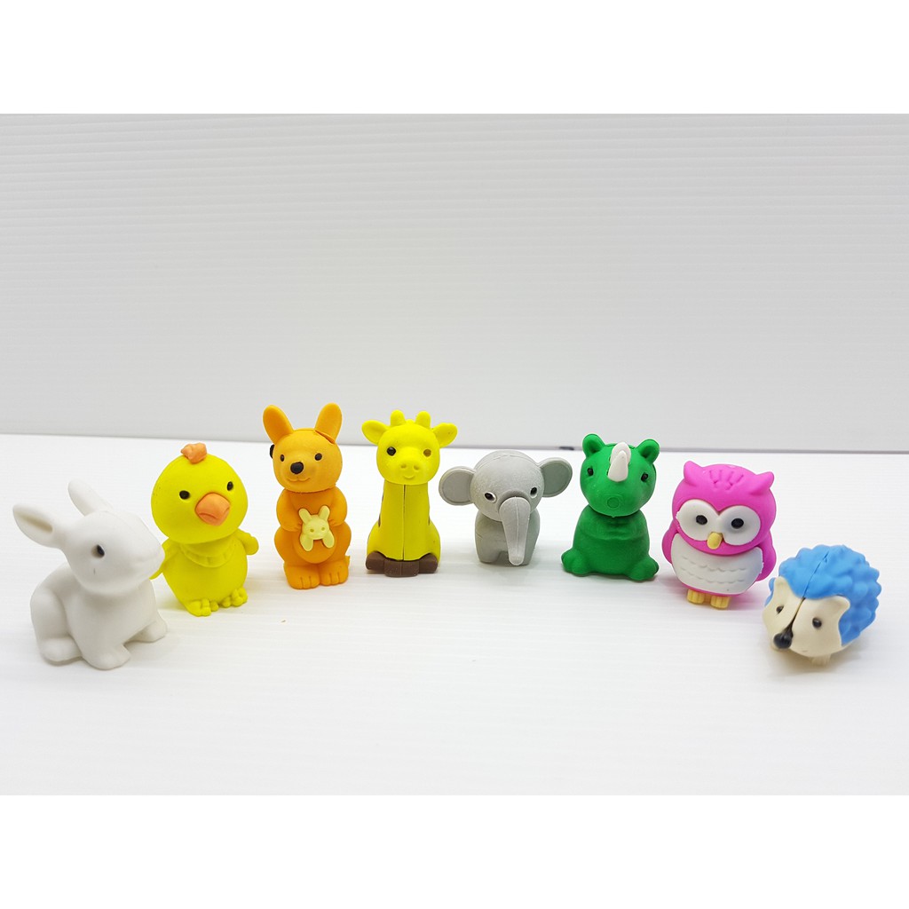 

Penghapus Pensil Animal isi 8pcs/Set Stationery Set Animal Eraser