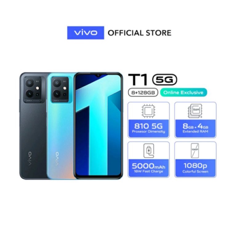 VIVO T1 5G NFC 8/256 8/128 4/128 GB | T1 PRO 5G 8/256 GARANSI RESMI VIVO