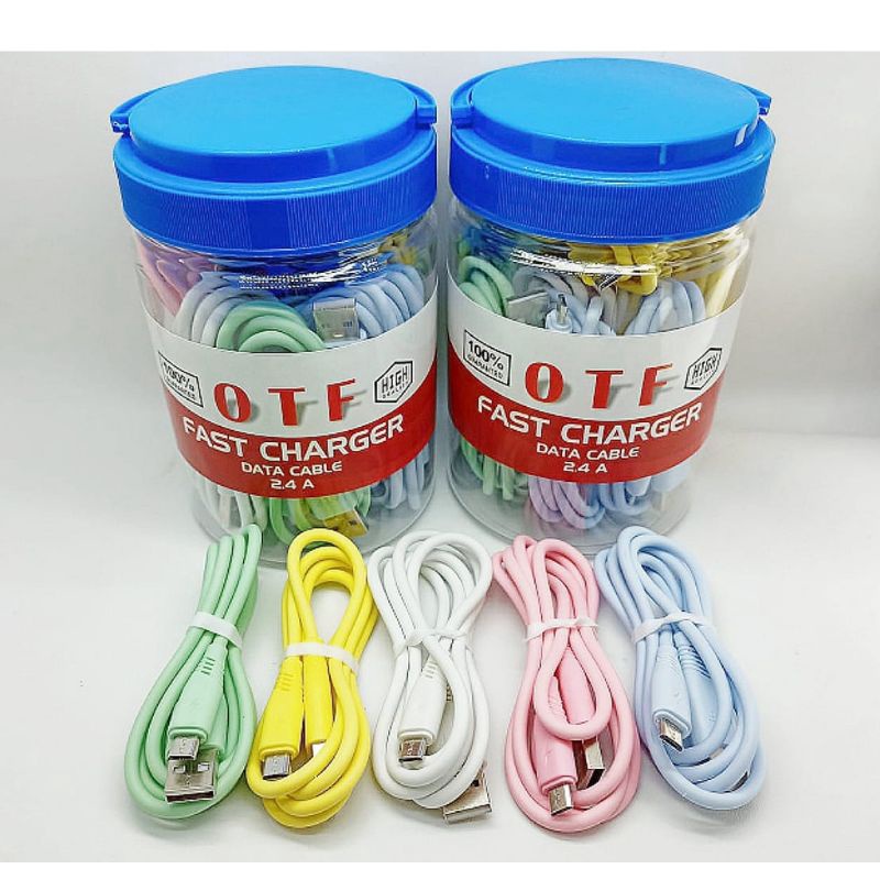 Kabel Data OTF Macaron Micro USB Fast Charger High Quality Data Cable 2.4A