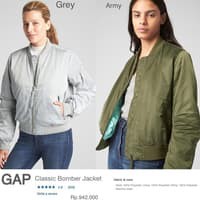 jaket clasic Green army bomber GAP original