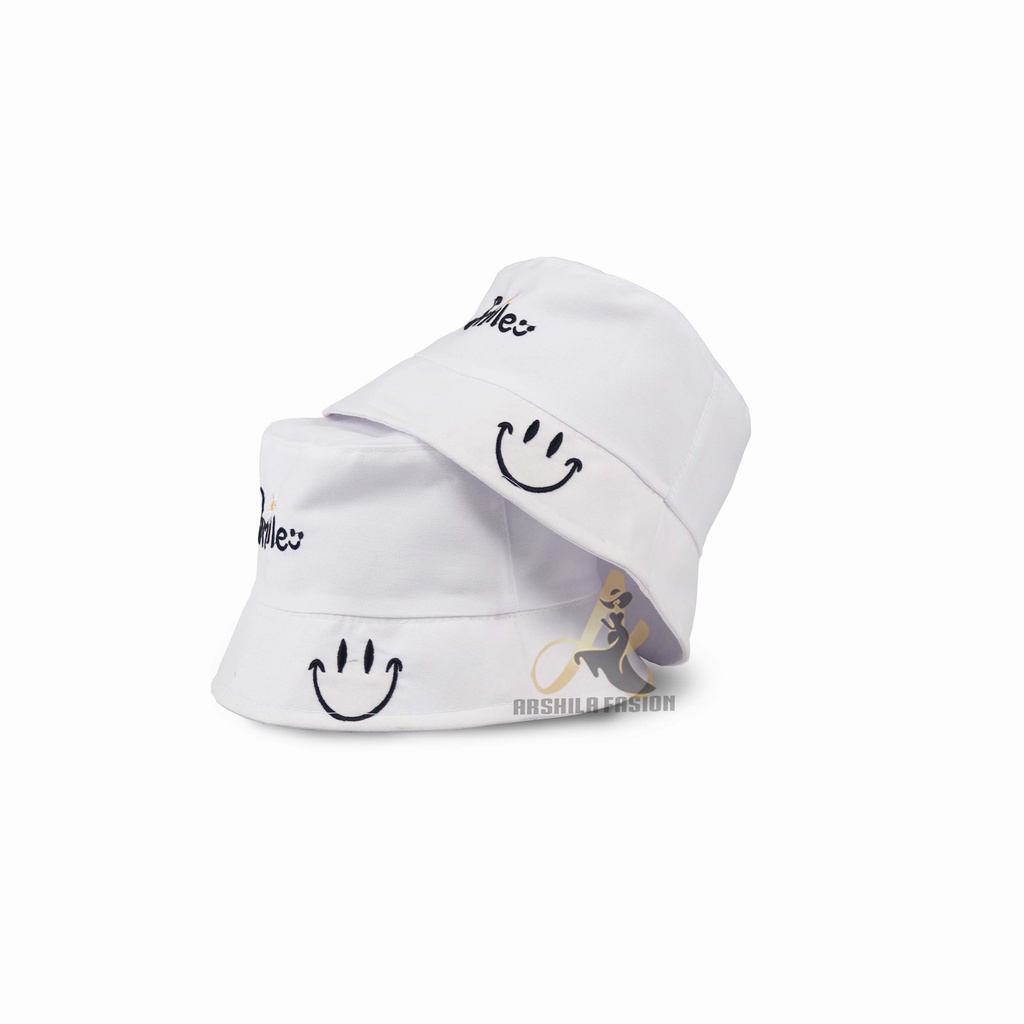 Topi Bucket Perempuan Motif Smile-Daisy Dewasa