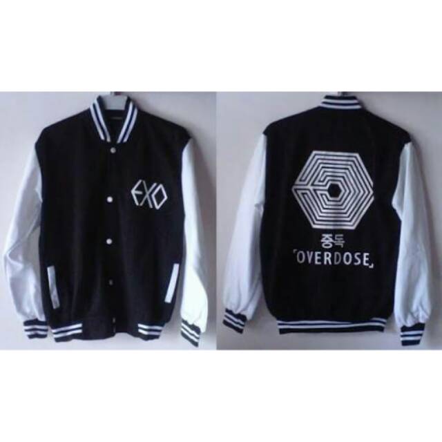 JAKET VARSITY EXO OVERDOSE IMPORT QUALITY