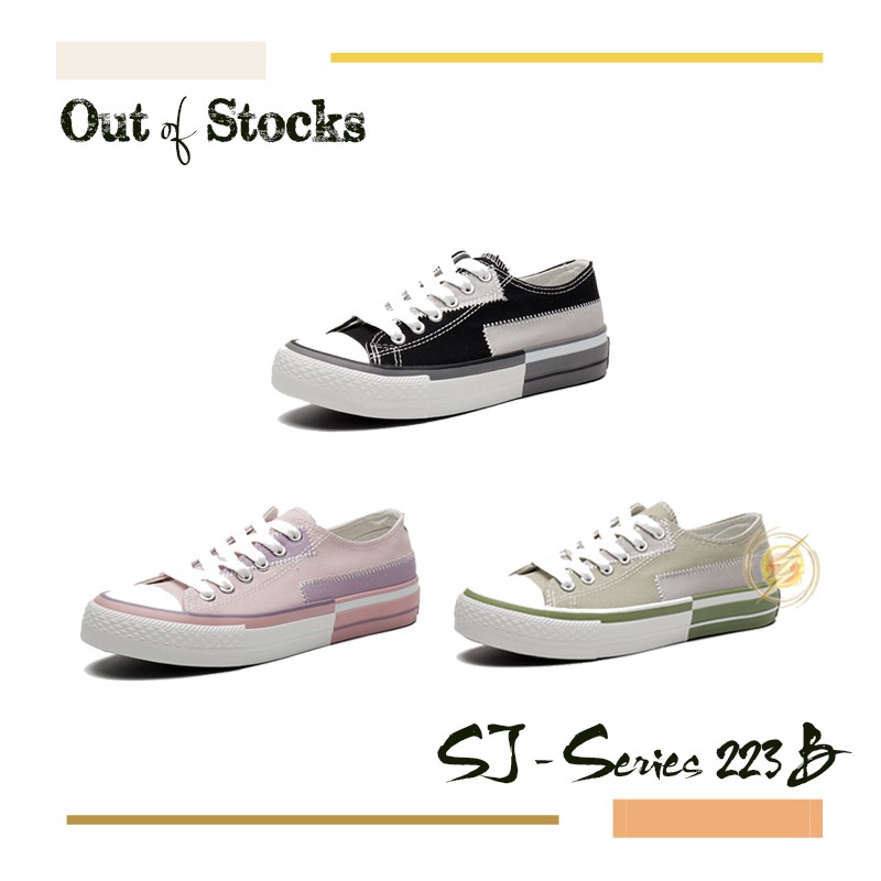 [OOS] (FREE BOX)  Sepatu Sneakers Wanita Casual Wear ala Back To School Import Kualitas Super Premium - 223 B