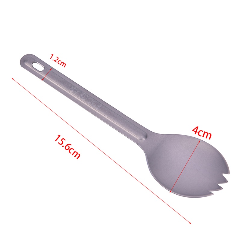 Sendok Garpu Spork Bahan Titanium Dengan Gagang Panjang Untuk Outdoor