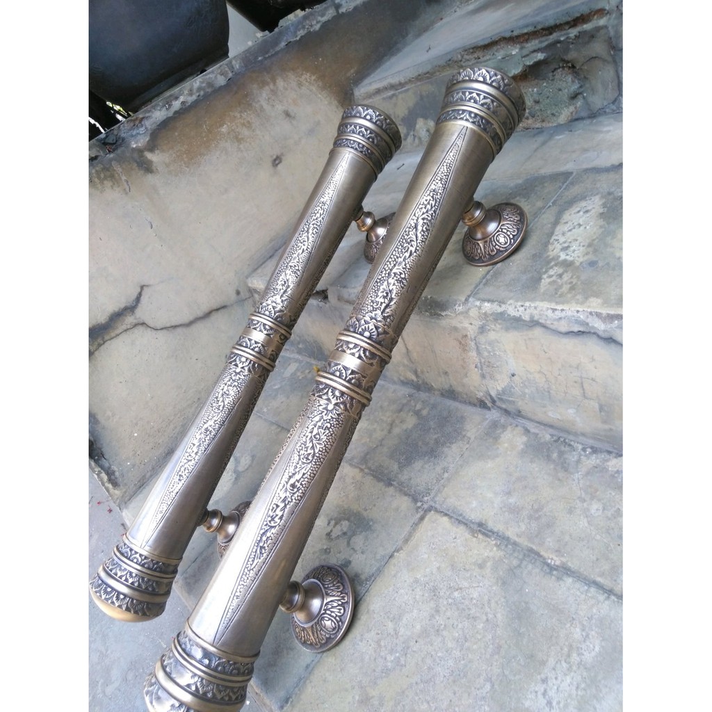 Brass pull handle - handle pintu kuningan antik 60 cm - antique brass
