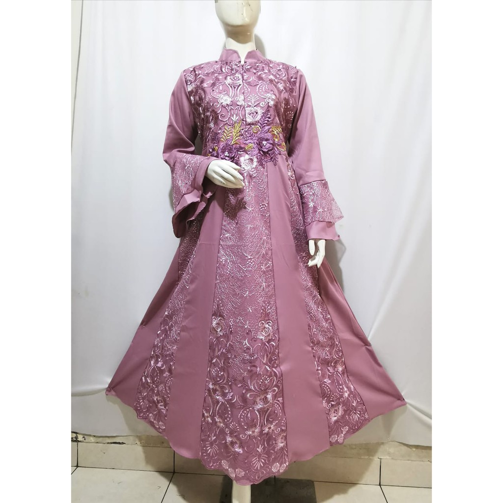 Gamis Johra/Baju Gamis Brukat Tile Dewasa Gamis Brukat Pesta Gamis Premium Fashion Muslim