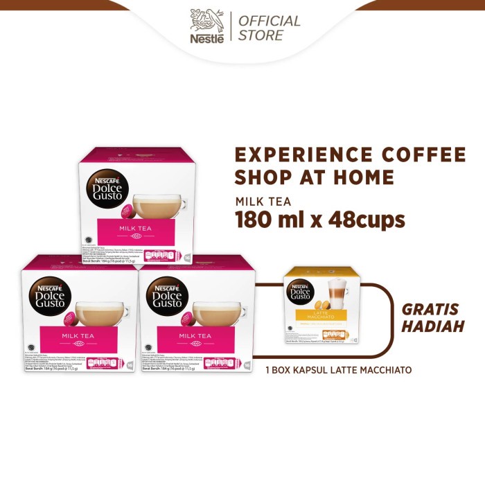 

NESCAFE Dolce Gusto 3 Box Milk Tea + Free 1 Box Latte Macchiatto