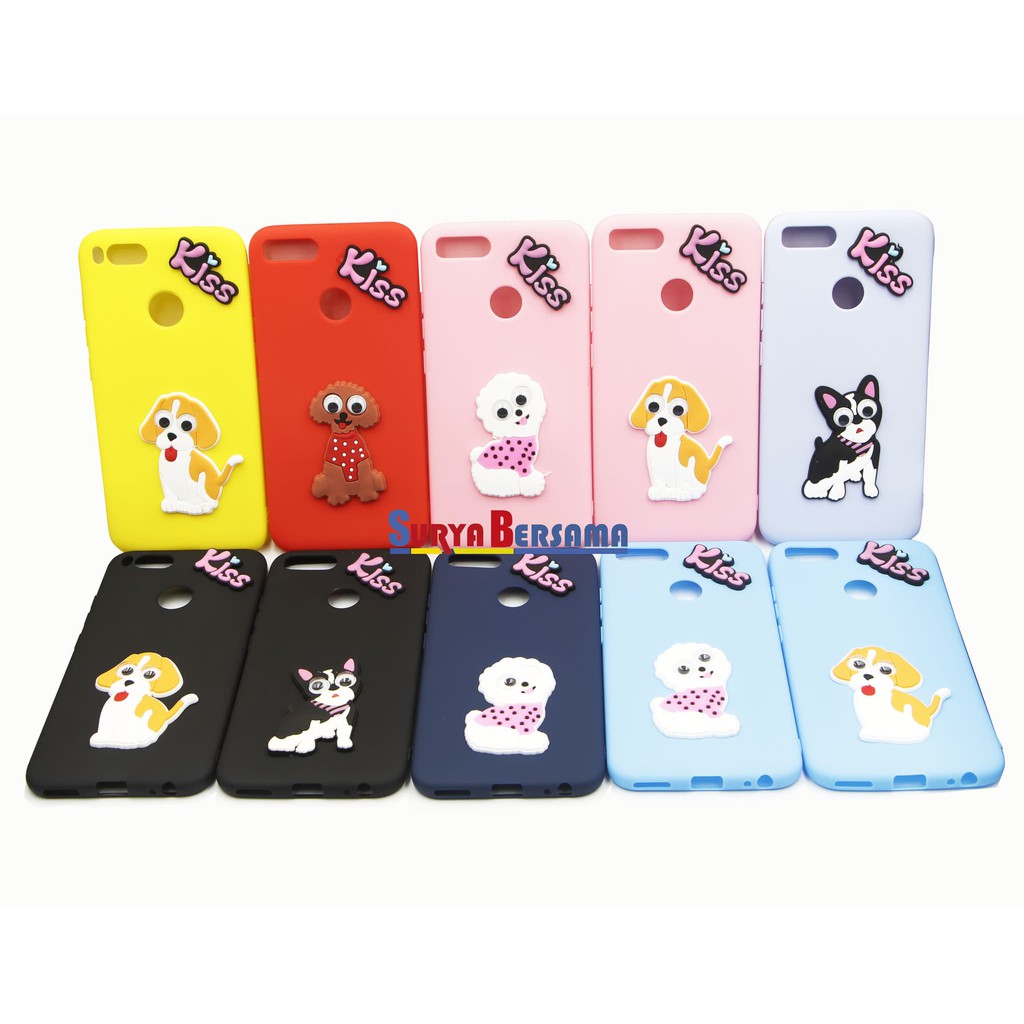 Sarung Softcase Silikon 3D Motif Cute Xiaomi Mi A1 5X