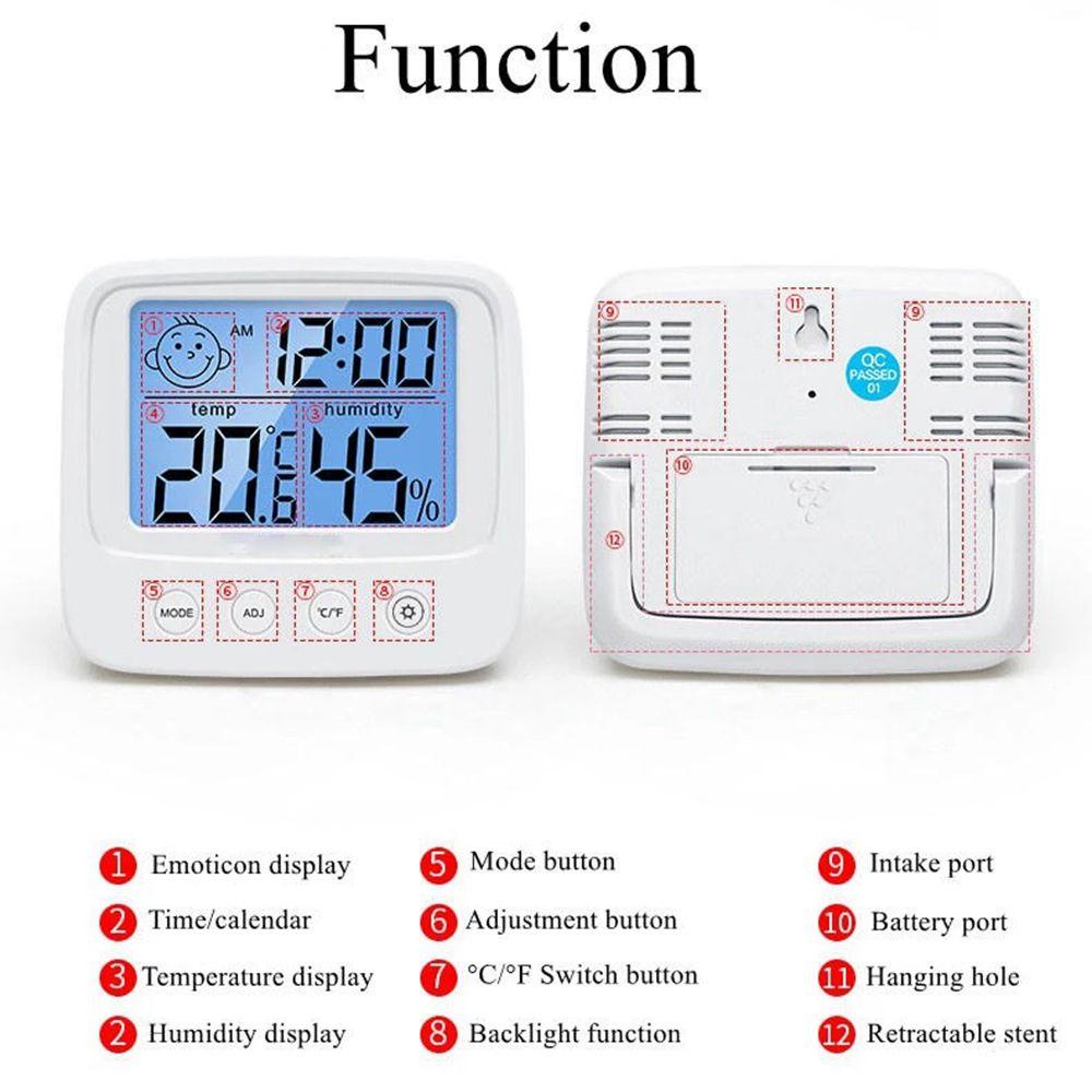 Solighter Pengukur Suhu Kelembaban Digital Indoor Weather Station Termometer Kamar Bayi