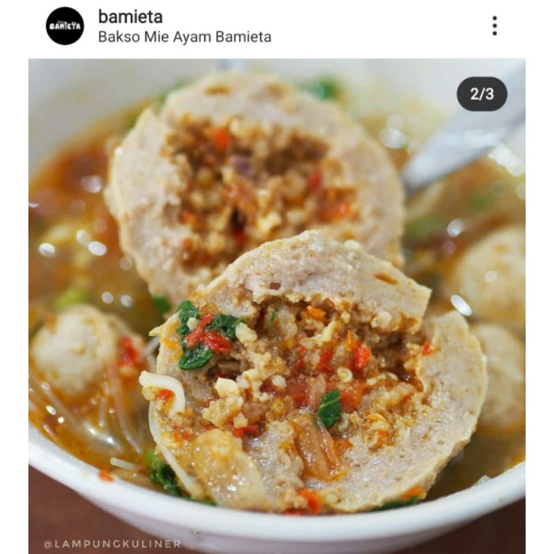 

Bakso Sapi Asli Isi Urat Di Tumis pedas kemasan frozen homemade