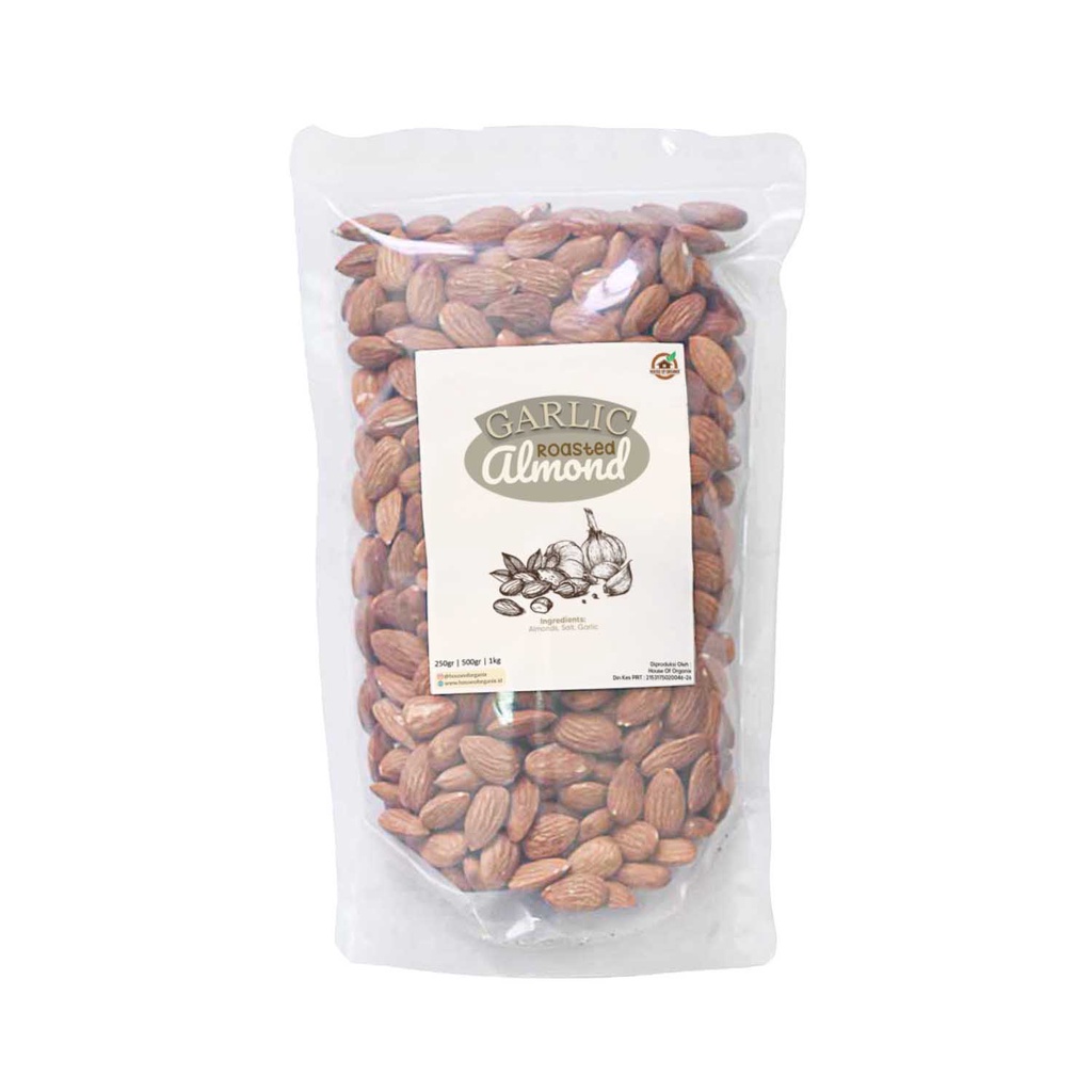 House Of Organix Garlic Roasted Almond ( Panggang ) 1 Kg