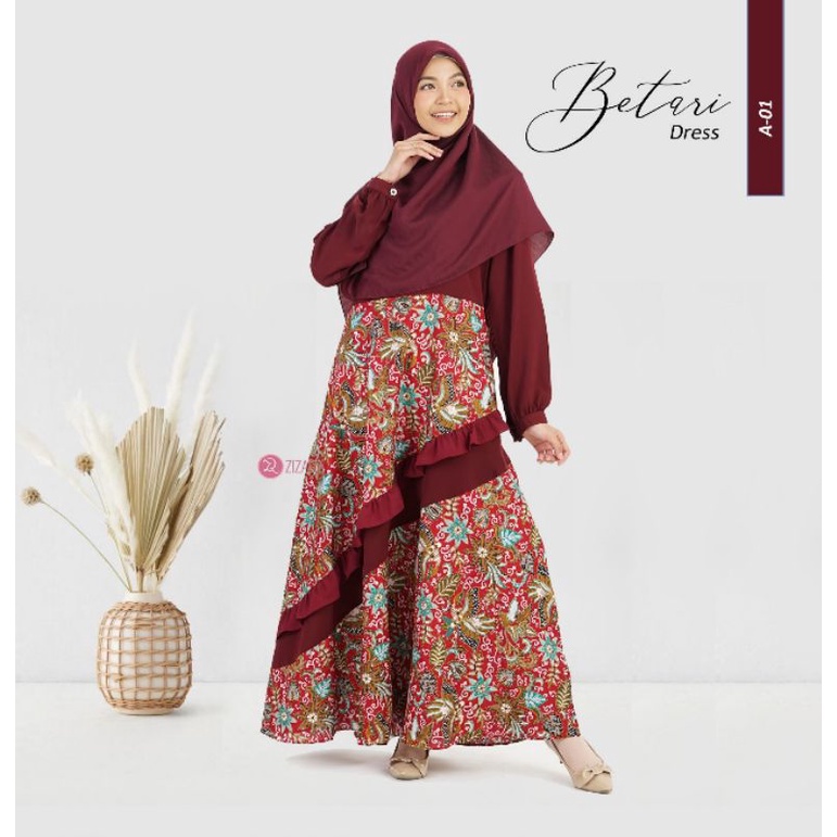 Betari dress by zizara (gamis katun batik)