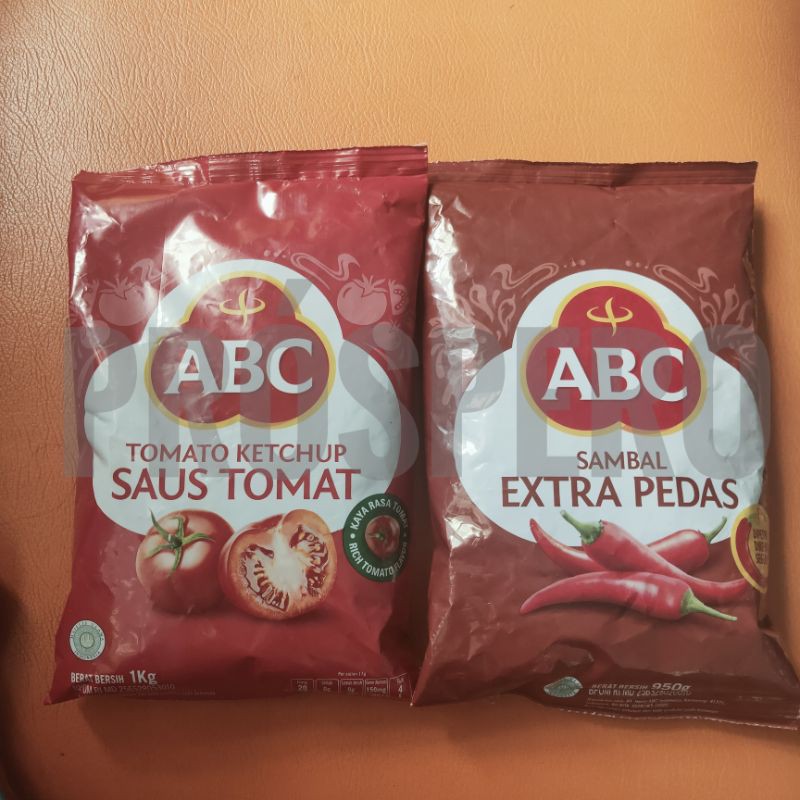 Saos Sambal Extra Pedas ABC 950g / Saos Tomat ABC 1kg | Sambel ABC 950 g Saus Tomat ABC 1 kg