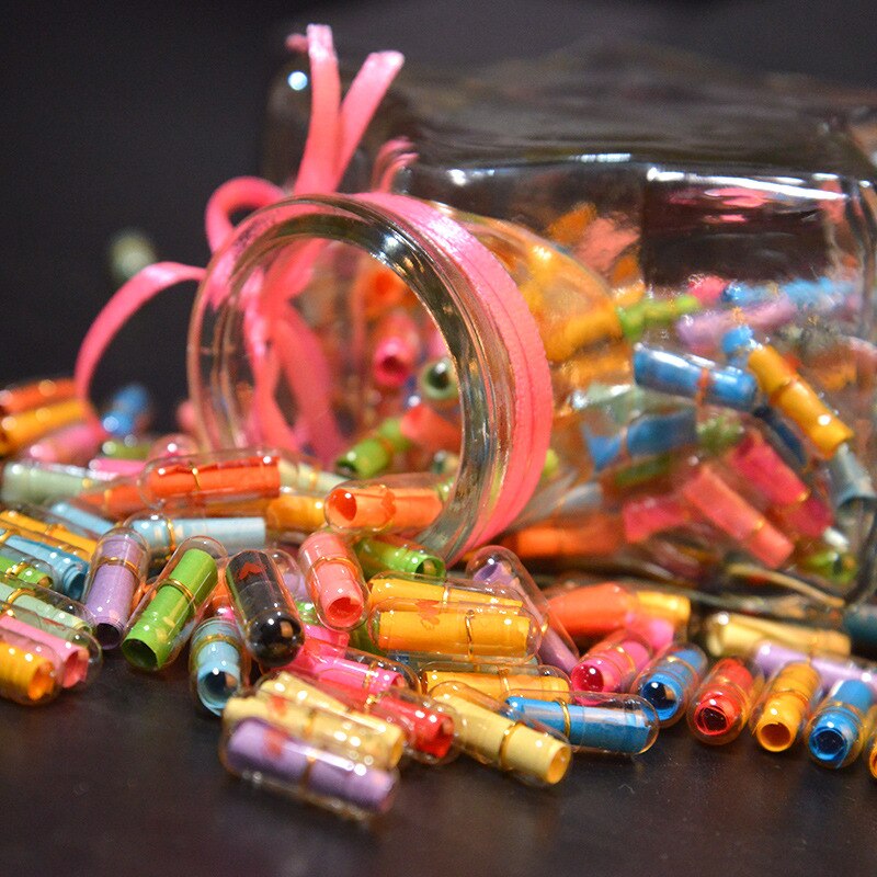 100 Pcs Kapsul Pesan Emoticon Mini Untuk Dekorasi Hari Valentine Ulang Tahun Natal
