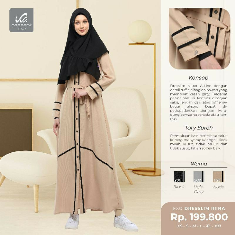 EXO DRESS DRESSLIM GAMIS IRINA RABBANI CMB