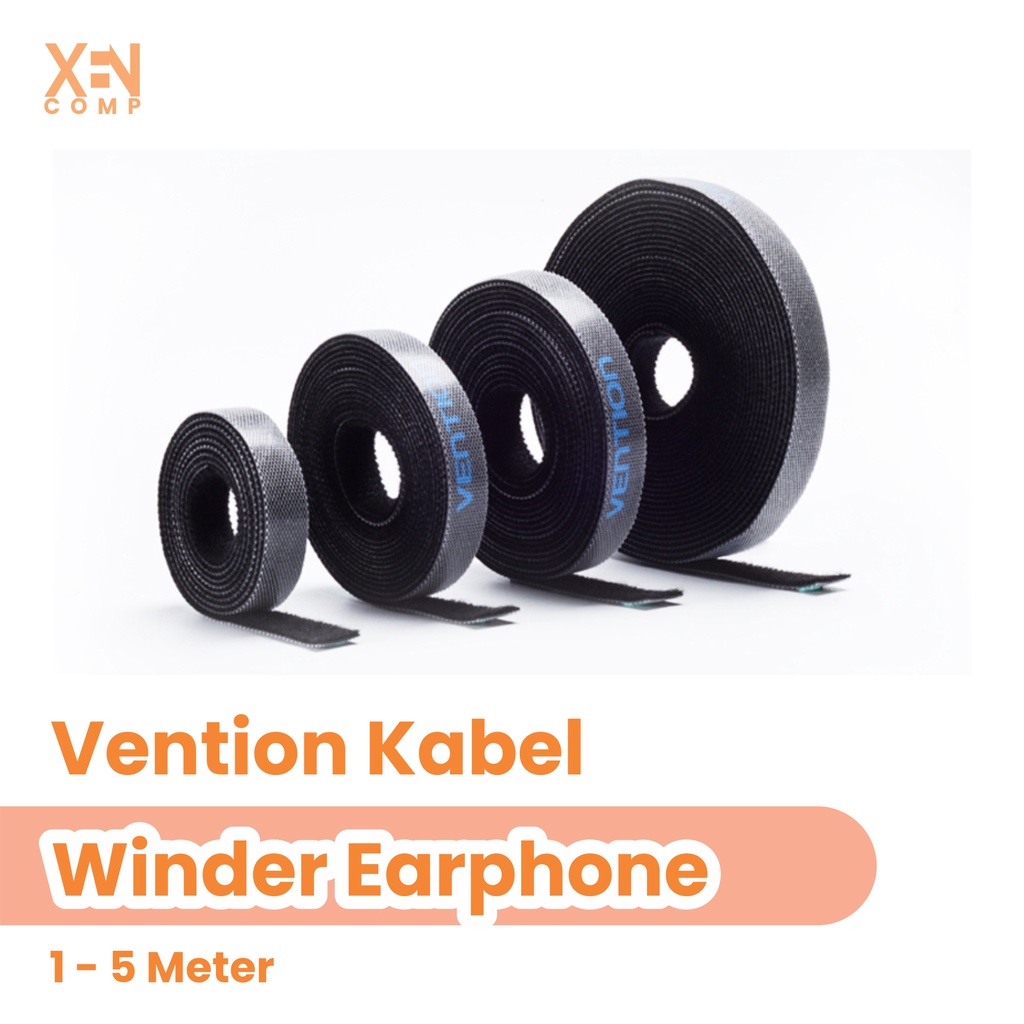 Cable Ties Vention KAA Winder Protector Earphone Velcro Organizer - KAA 1m / 2m / 3m / 5m