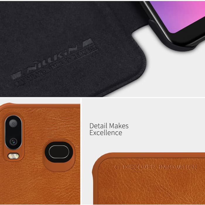 Flip Cover SAMSUNG Galaxy A6s Nillkin Qin Leather Flip Hard Case Original