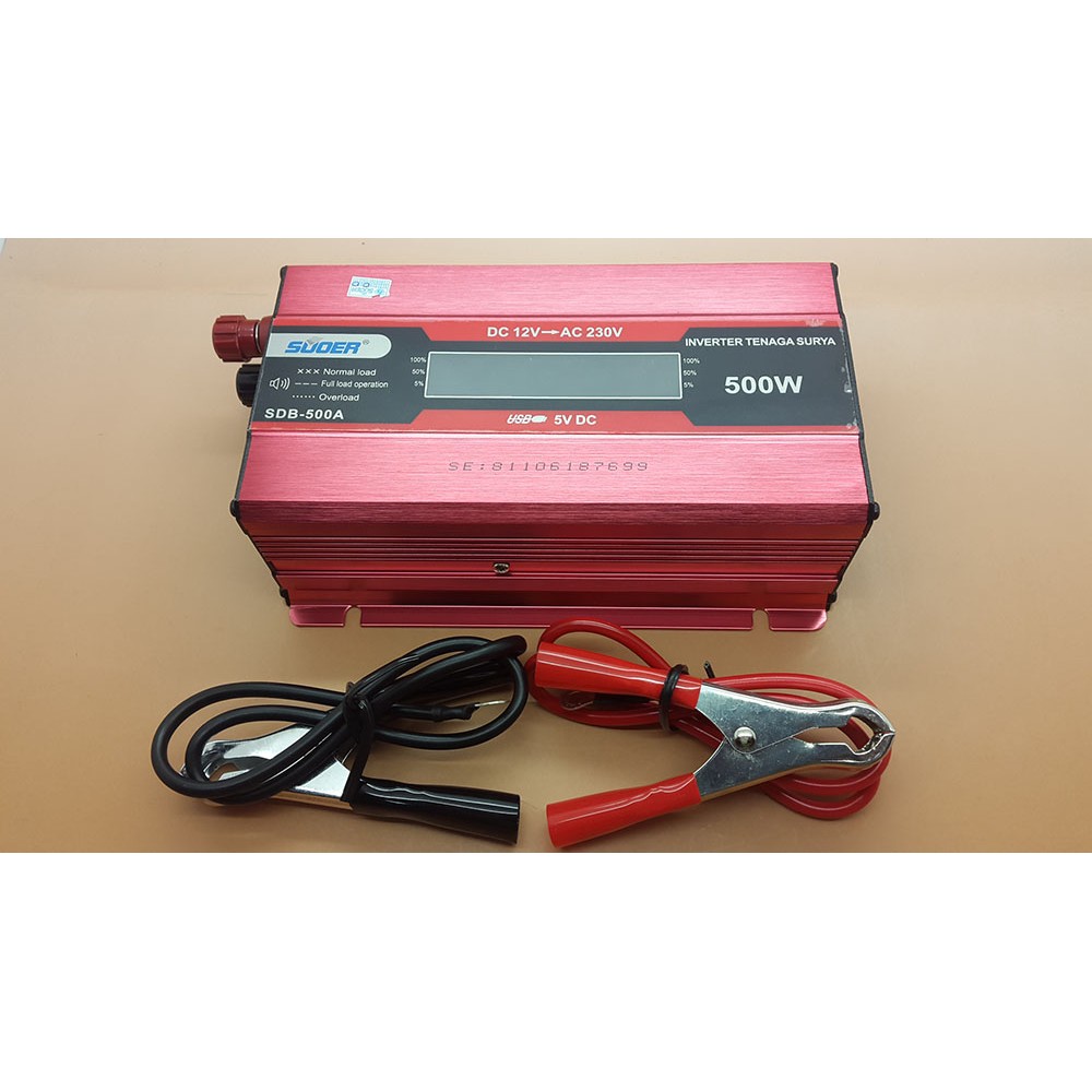 Inverter SUOER 500w SDB-500A with LCD Display