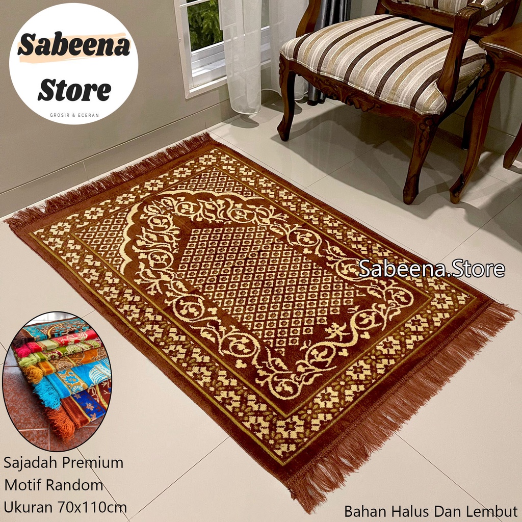 Sajadah Turki Terbaru Terlaris Bahan Bulu Tebal Peralatan Sholat Sejadah Traveling - Sajadah Sauvenir By Sabeena.Store