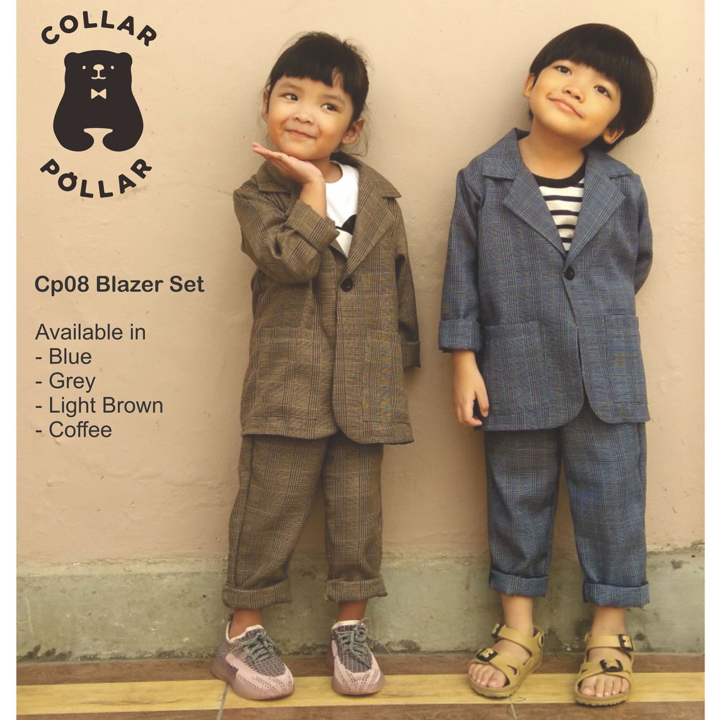 Blazer Set Anak Laki Laki Perempuan 3-8 Tahun CP08  