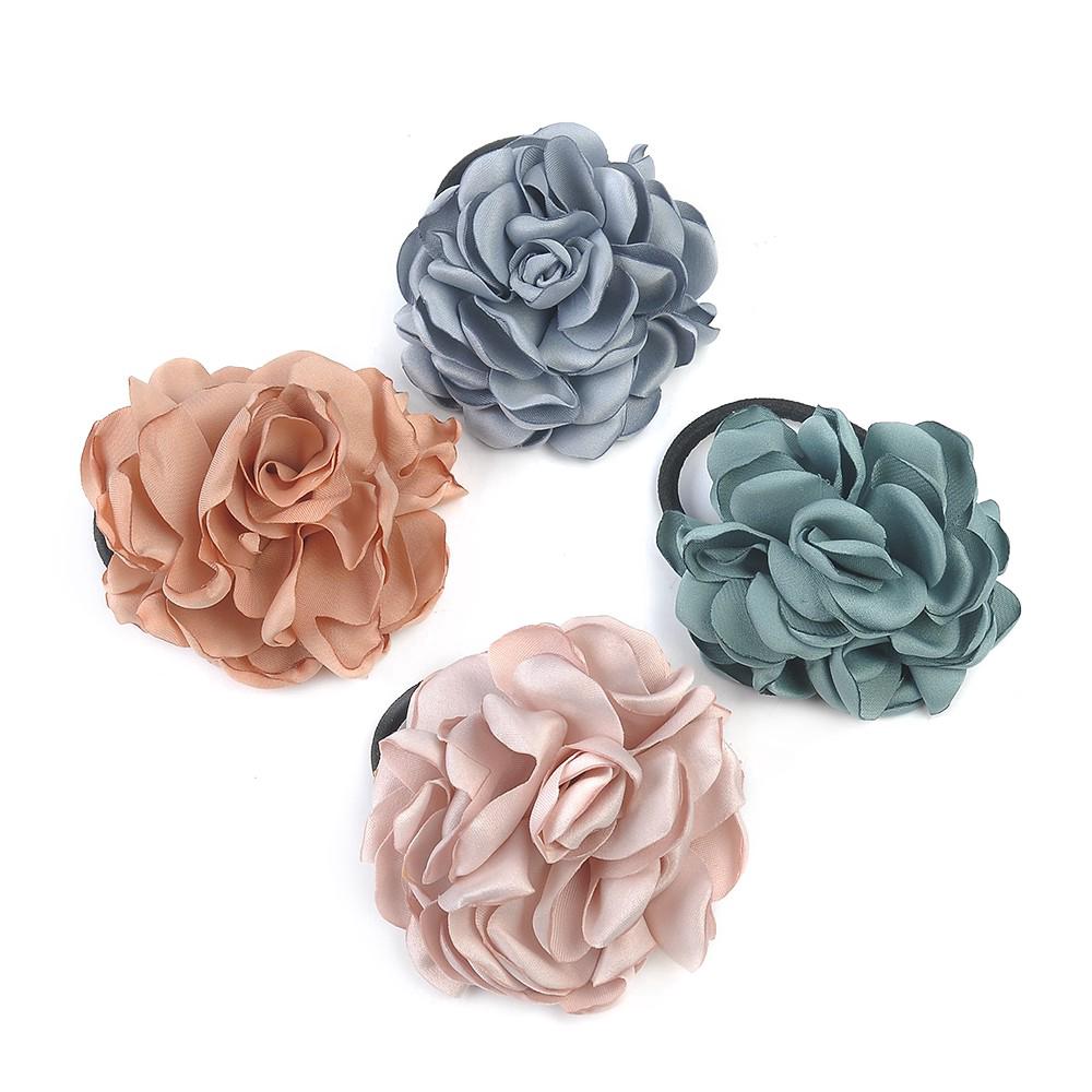  Ikat  Rambut  Elastis dengan Hiasan Bunga Besar  untuk Wanita 