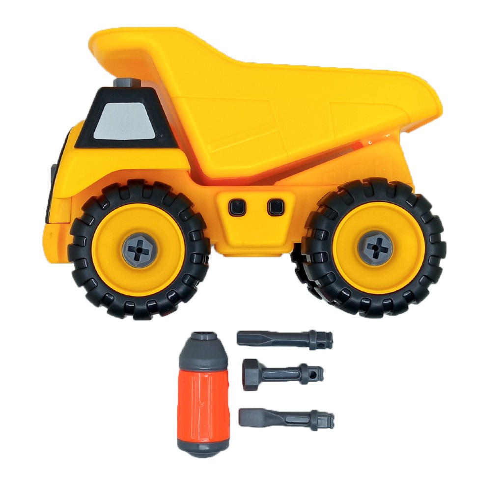 Toy Addict DIY Mobil Konstruksi Traktor Buldozer Beko Mainan Anak Laki