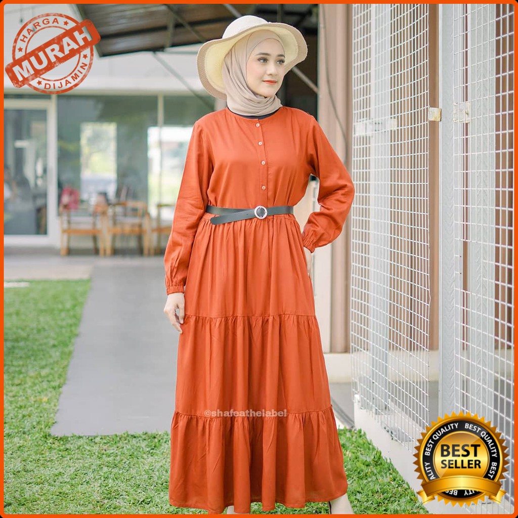 Gamis Polos Gamis Katun Rayon Adem - Homey Dress by Shafea The Label | Simple dan Elegan !