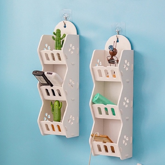 Storage Decorative Rack Shabby chic rak kosmetik hp remote dll