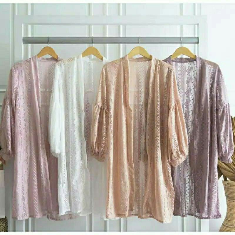 Kardigan brukat/promo long outer brukat/outer Cardi wanita terlaris