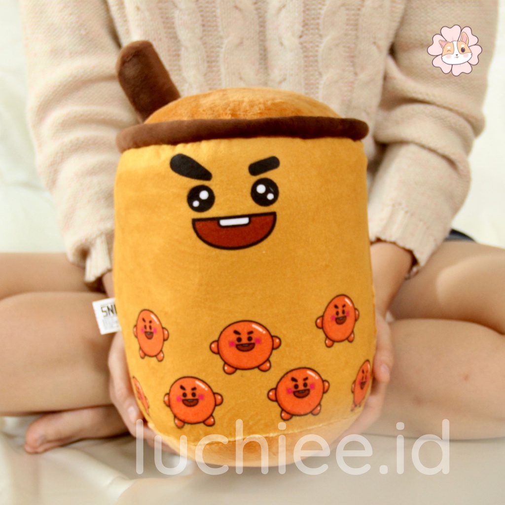 BONEKA BOBA SHOOKY BT21 BTS 30CM / BUBBLE MILK TEA VIRAL BONEKA BAHAN YELVO HALUS SNI