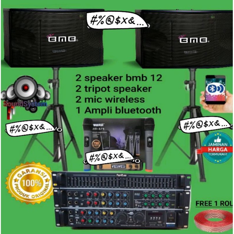 Paket speaker BMB 12 inch CD 550v mklll POWER AMPLIFIER MIXER  original