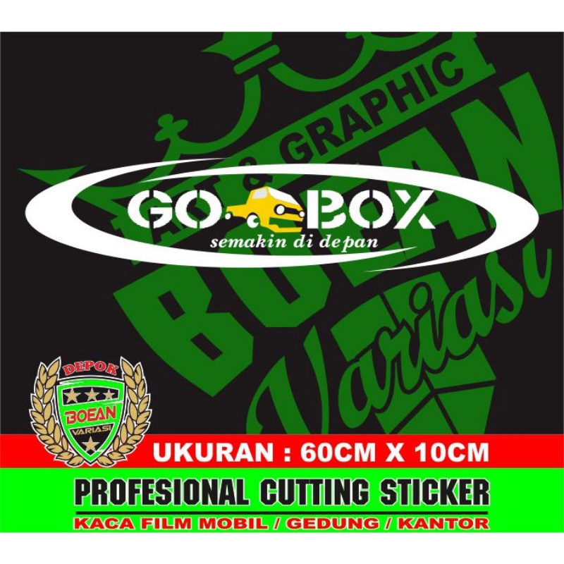 Cutting sticker gobox semakin didepan kaca body mobil