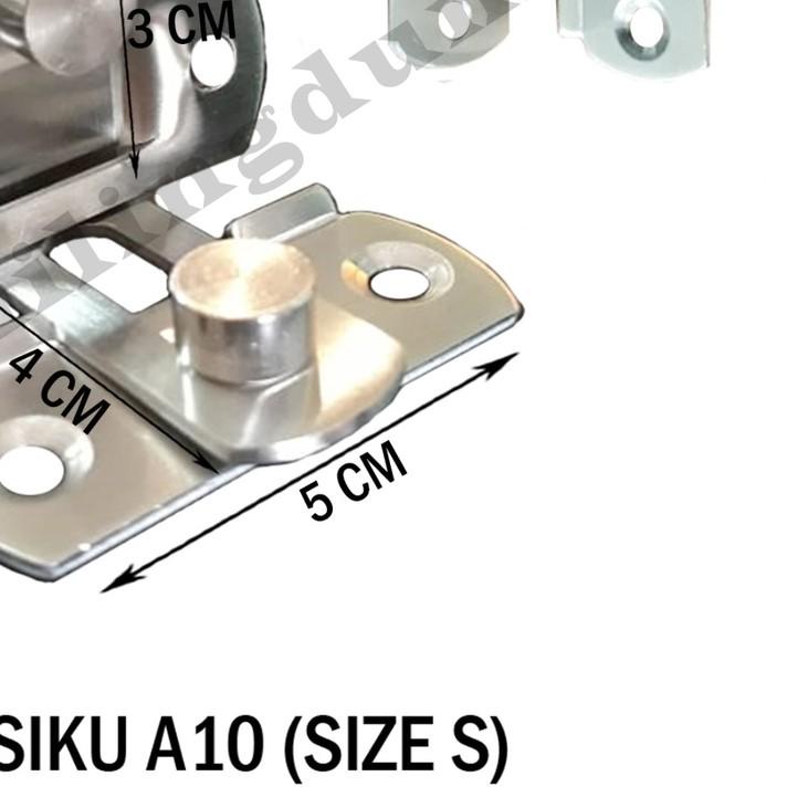 ☂ Grendel Slot SMALL Kait / Cantol Sudut Siku Pintu Geser Sliding Kunci Gembok Lemari Jendela ❁