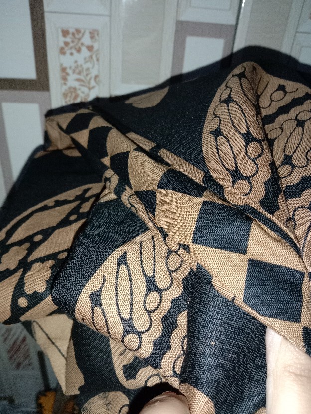 Cod - Seragam Kantor Tunik Batik Wanita / Cewek Pekalongan Motif Monocrome Coklat