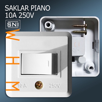 SAKLAR PIANO ENGKEL Saklar Tempel OB Engkel Single Piano ELTRA / Sakelar Lampu / Switch / Mini Sakla