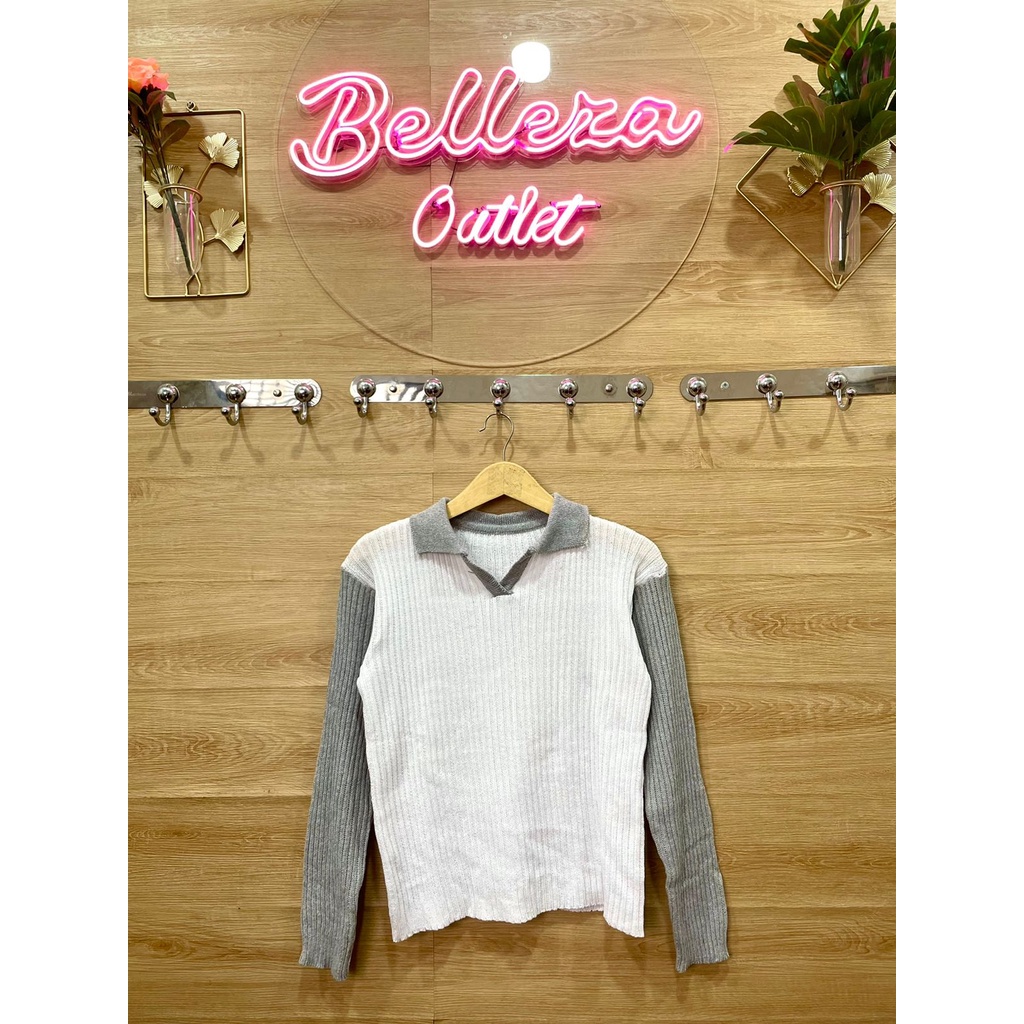 Belleza oulet baju rajut Cardigan rajut atasan wanita Croope crop