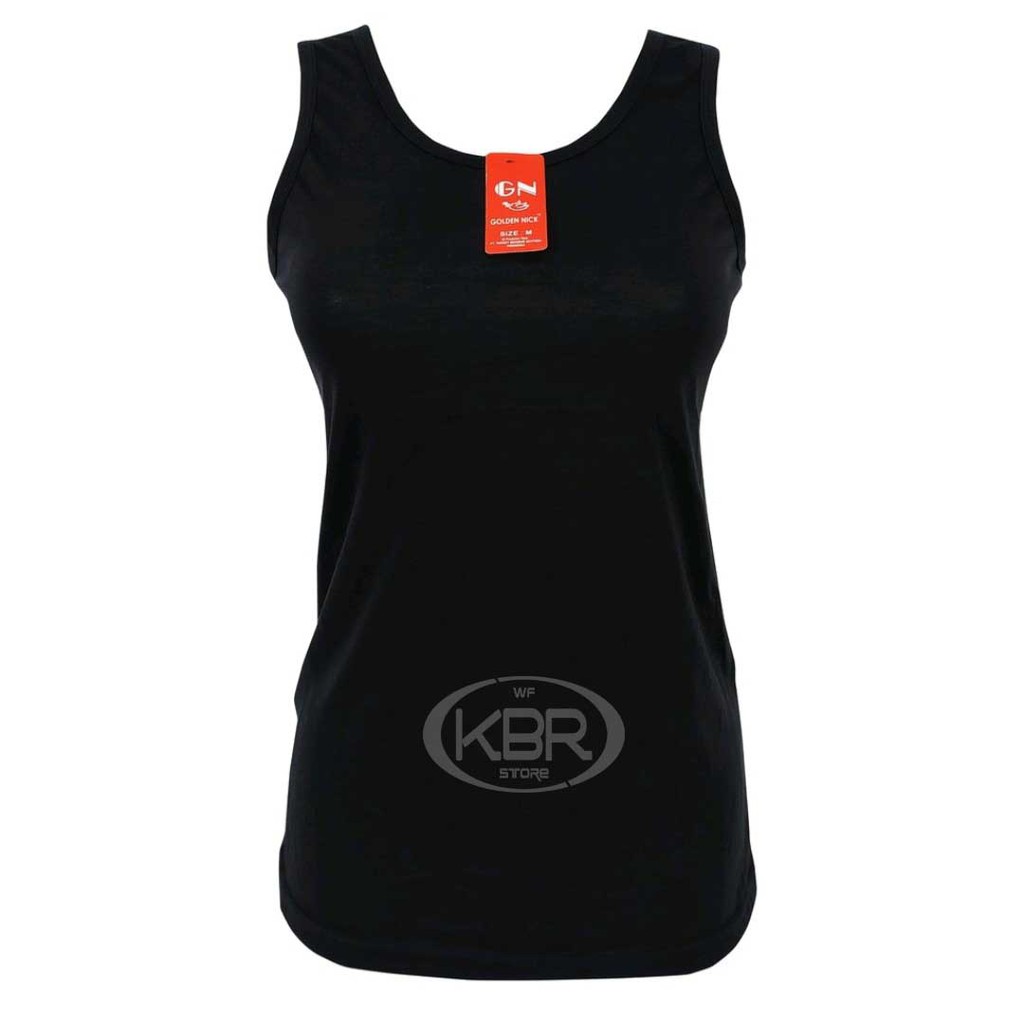 KBR STORE-Tanktop Tali Besar Warna Hitam AT SA51 HITAM Tanktop Katun Murah TERBARU-KBR STORE