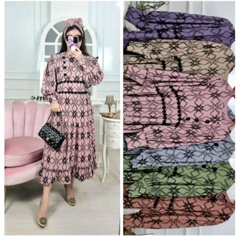 MIDI GAMIS DRESS RUBI BUSUI RESLETING by MEJIIWANG