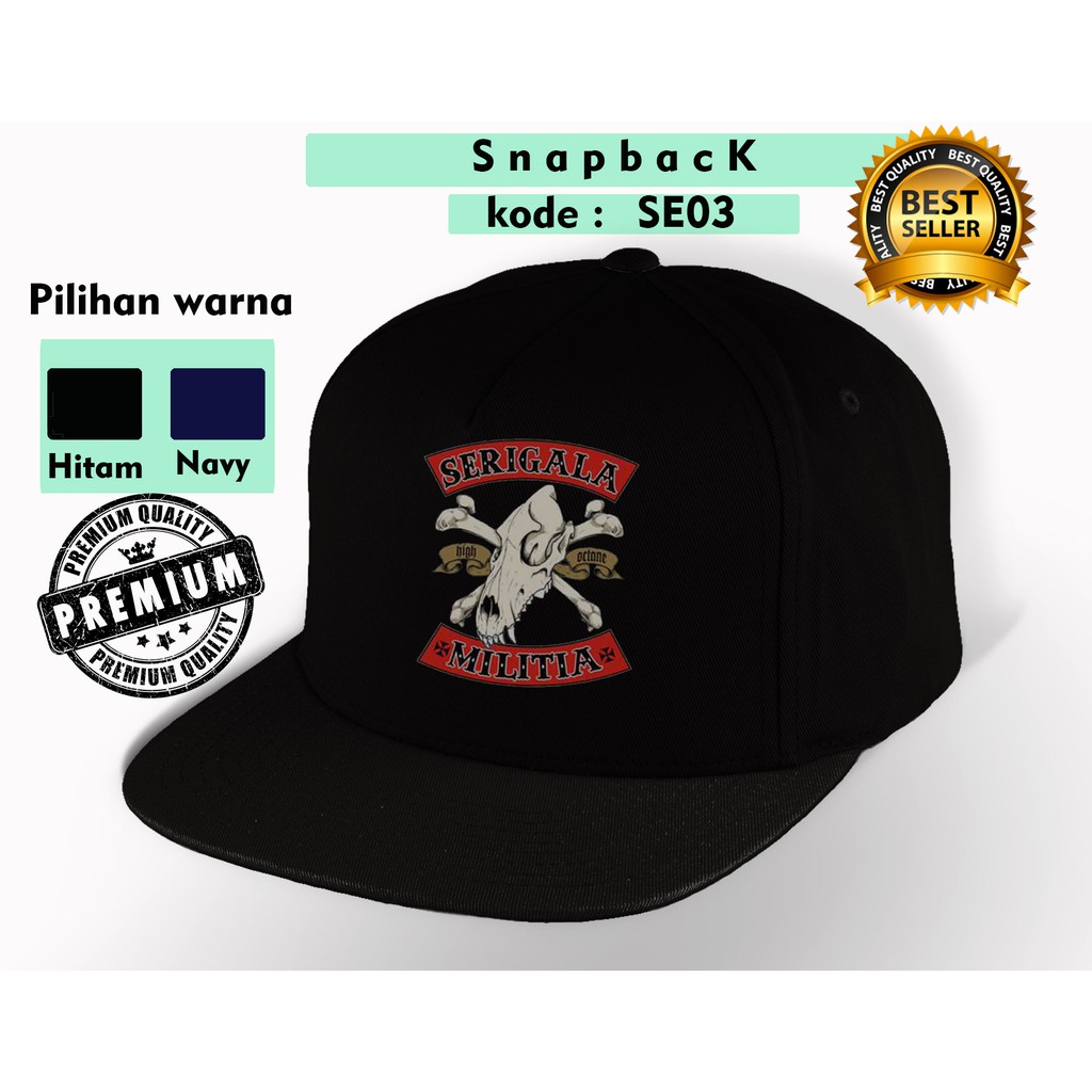 Topi seringai / Snapback distro premium seringai se03