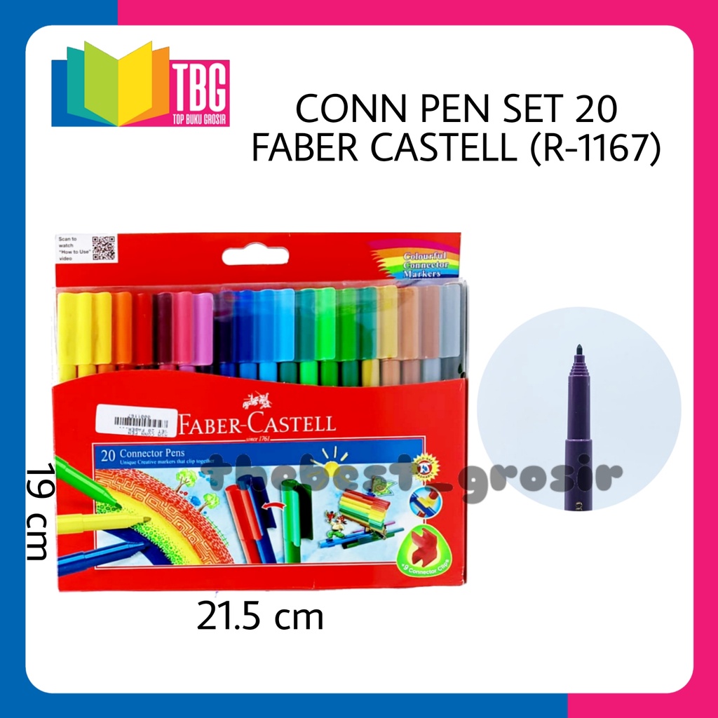 

1 SET CONNECTOR PEN SET 20 FABER CASTELL / SPIDOL MEWARNAI / ALAT MEWARNAI (R-1167)