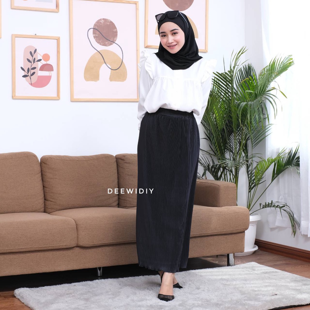 ROK PLISKET LIDI A LINE ROK PANJANG WANITA - DAILY PLEATS SKIRT (LIDI)