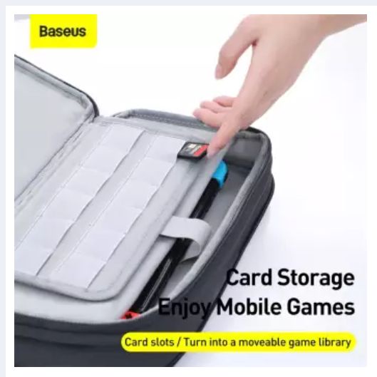 BASEUS STORAGE BAG FOR NINTENDO SWITCH PORTABLE TRAVEL BAG GAME CARD