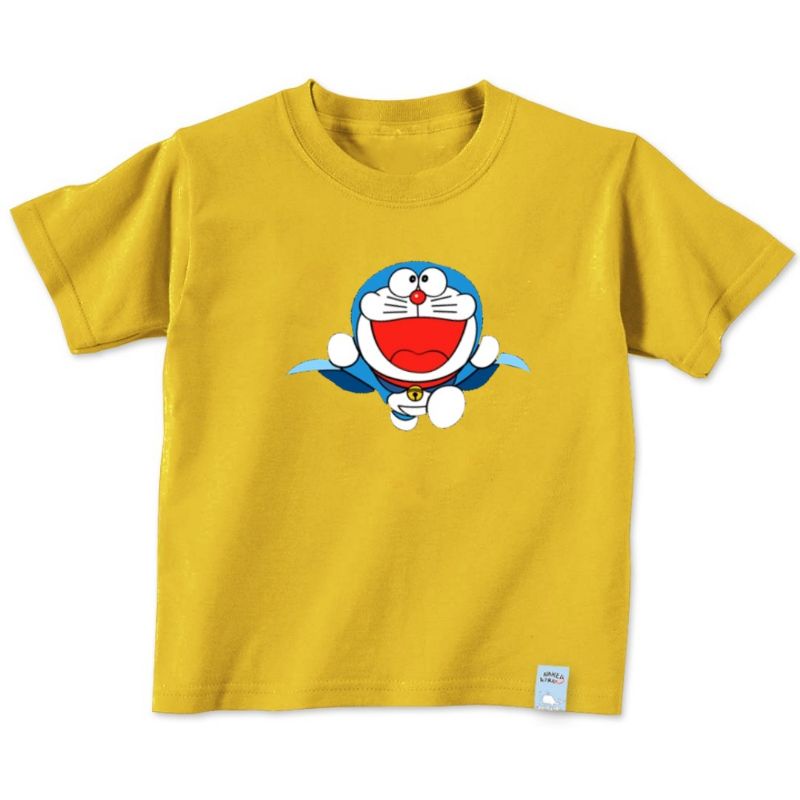 Kaos Anak Doraemon Baju Oblong Anak Unisex Cowo Cewek Kaos Anak Usia 2 sampai 10thn